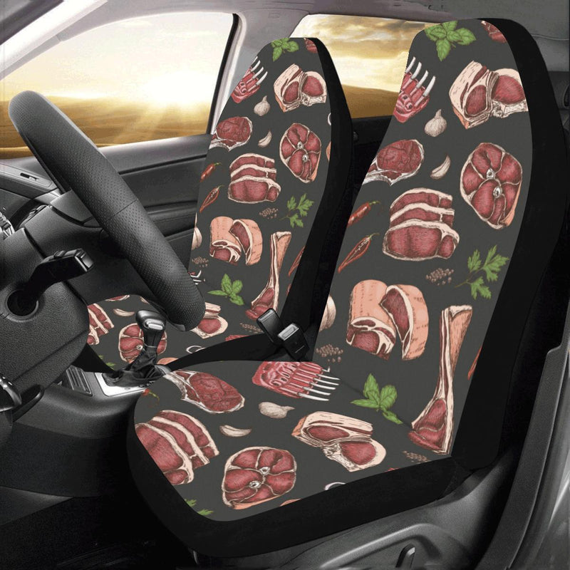 Meat Pattern Print Design 02 Car Seat Covers (Set of 2)-JORJUNE.COM