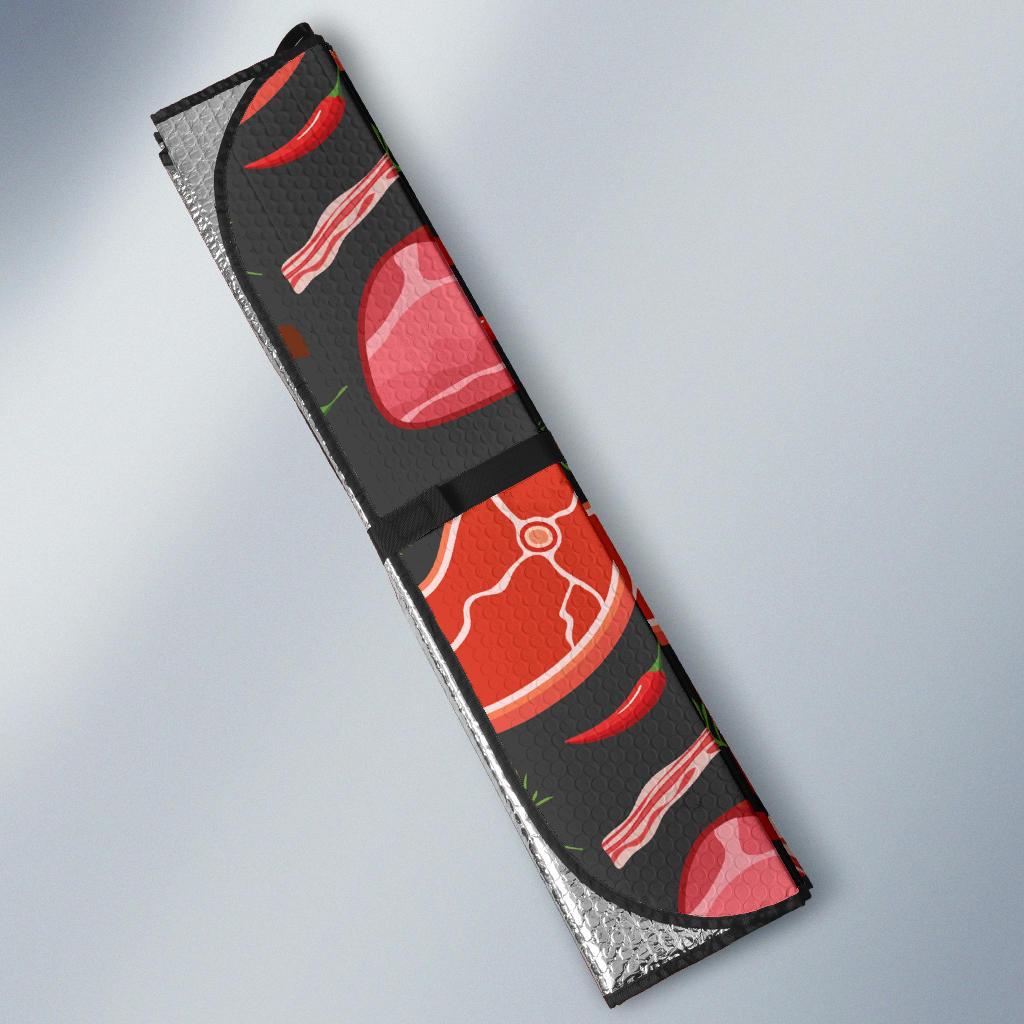 Meat Pattern Print Design 03 Car Sun Shades-JORJUNE.COM