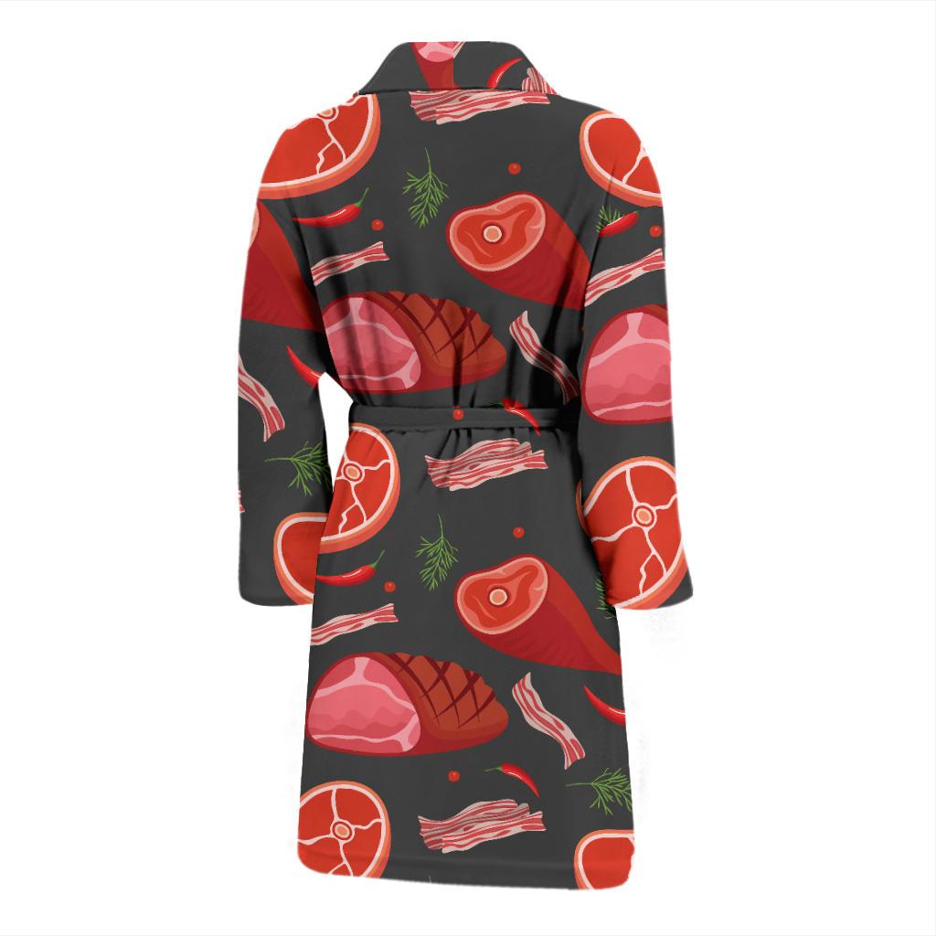 Meat Pattern Print Design 03 Men Bathrobe-JORJUNE.COM