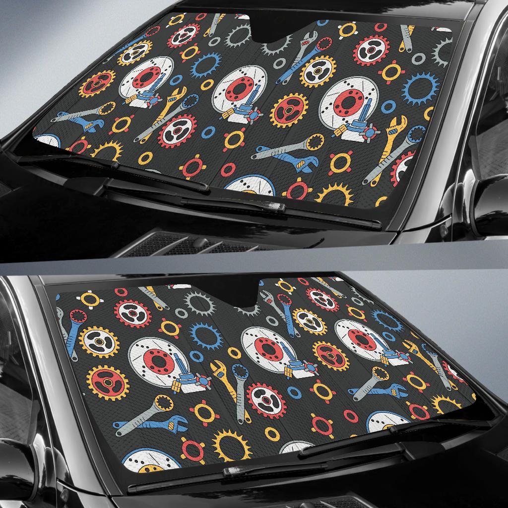 Mechanic Pattern Print Design 01 Car Sun Shades-JORJUNE.COM