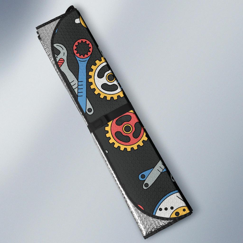 Mechanic Pattern Print Design 01 Car Sun Shades-JORJUNE.COM