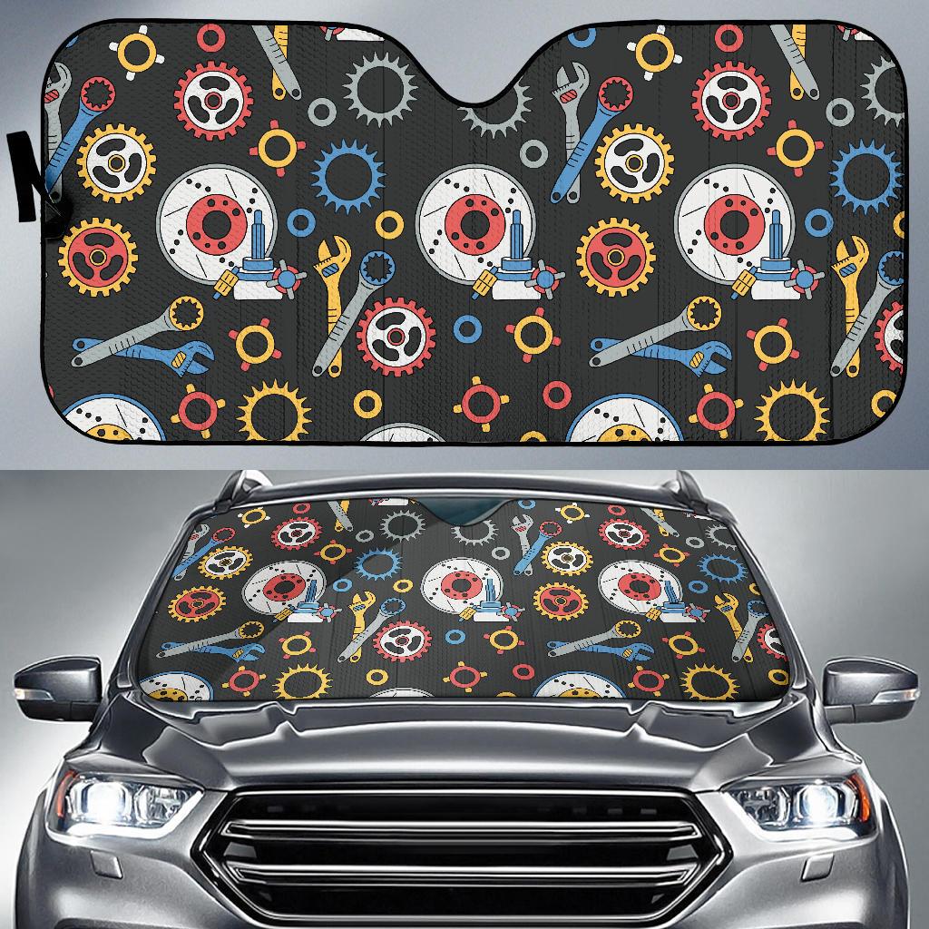 Mechanic Pattern Print Design 01 Car Sun Shades-JORJUNE.COM