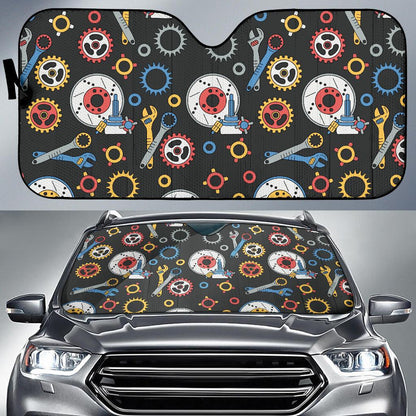 Mechanic Pattern Print Design 01 Car Sun Shades-JORJUNE.COM