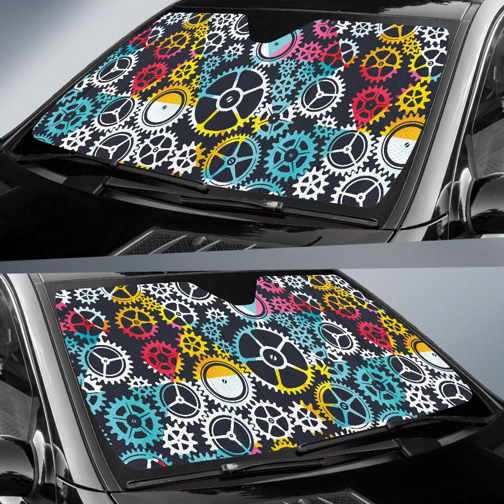 Mechanic Pattern Print Design 02 Car Sun Shades-JORJUNE.COM