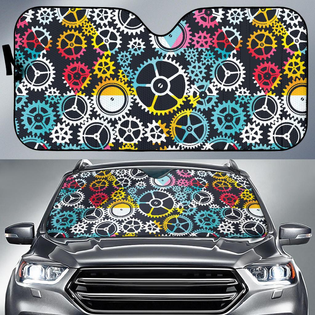 Mechanic Pattern Print Design 02 Car Sun Shades-JORJUNE.COM