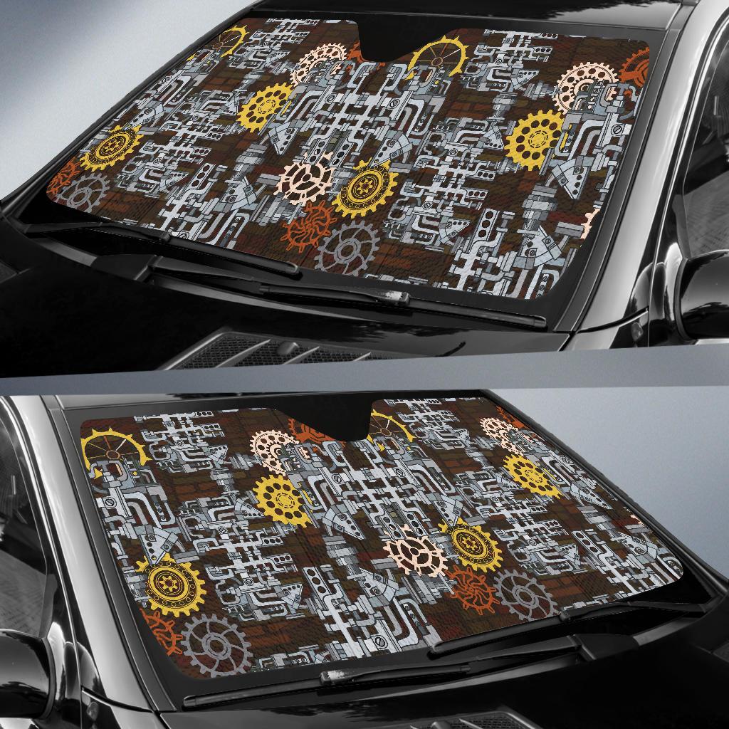 Mechanic Pattern Print Design 04 Car Sun Shades-JORJUNE.COM
