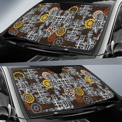 Mechanic Pattern Print Design 04 Car Sun Shades-JORJUNE.COM