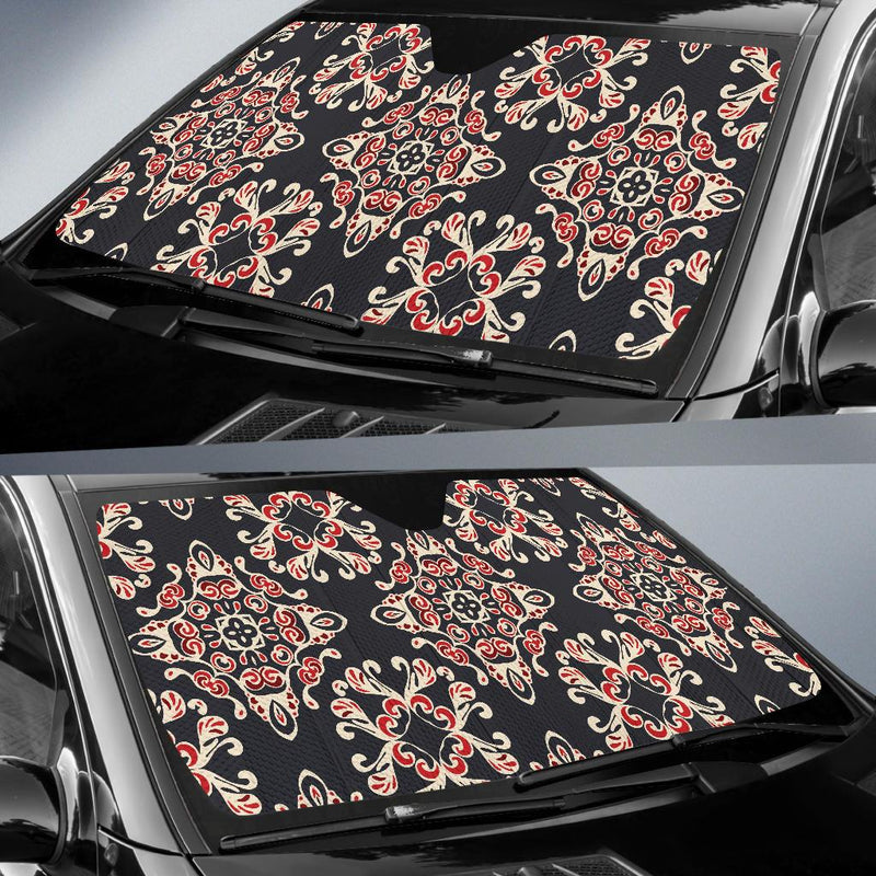 Medallion Pattern Print Design 01 Car Sun Shades-JORJUNE.COM