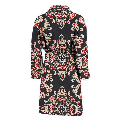 Medallion Pattern Print Design 01 Men Bathrobe-JORJUNE.COM