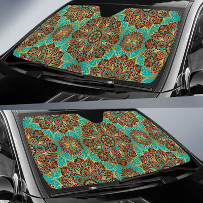 Medallion Pattern Print Design 02 Car Sun Shades-JORJUNE.COM