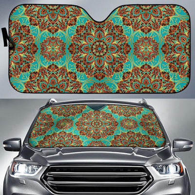 Medallion Pattern Print Design 02 Car Sun Shades-JORJUNE.COM