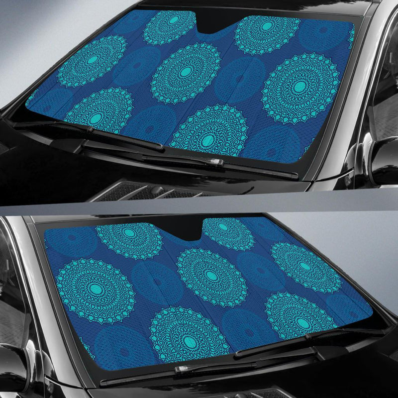 Medallion Pattern Print Design 04 Car Sun Shades-JORJUNE.COM