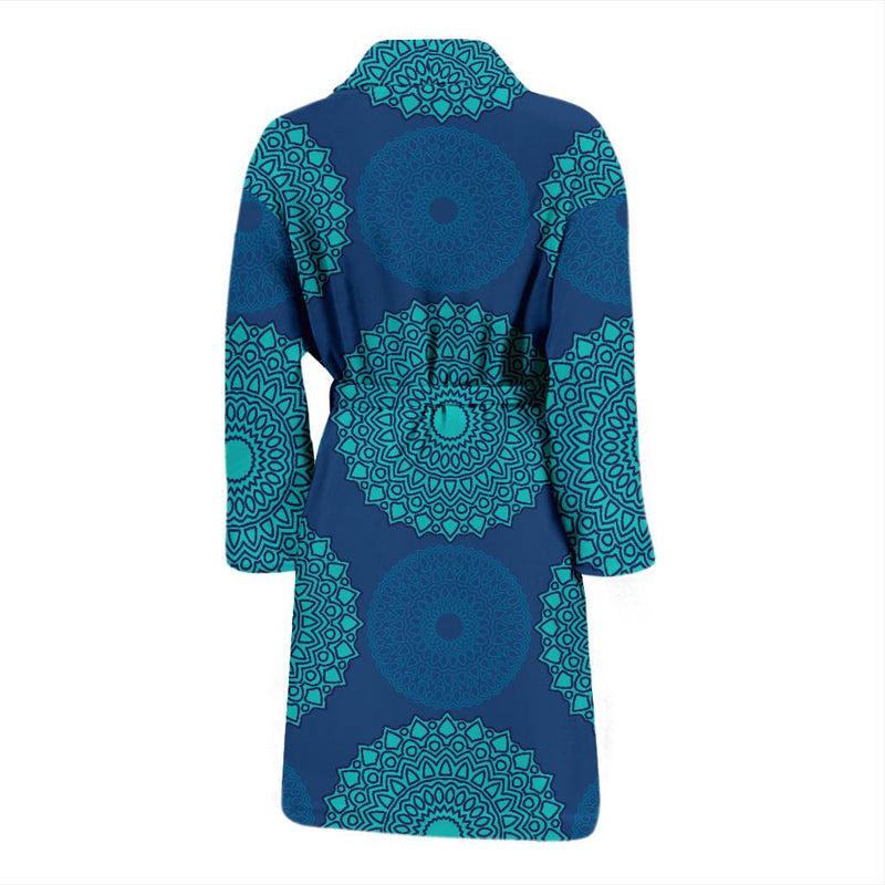 Medallion Pattern Print Design 04 Men Bathrobe-JORJUNE.COM