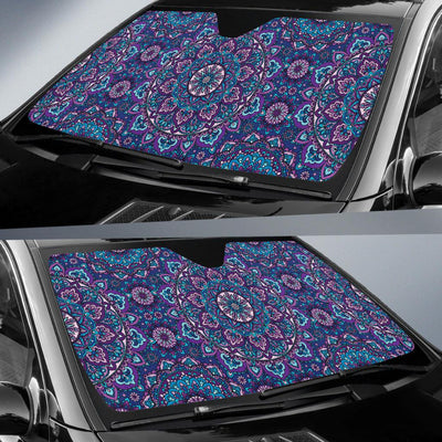 Medallion Pattern Print Design 05 Car Sun Shades-JORJUNE.COM