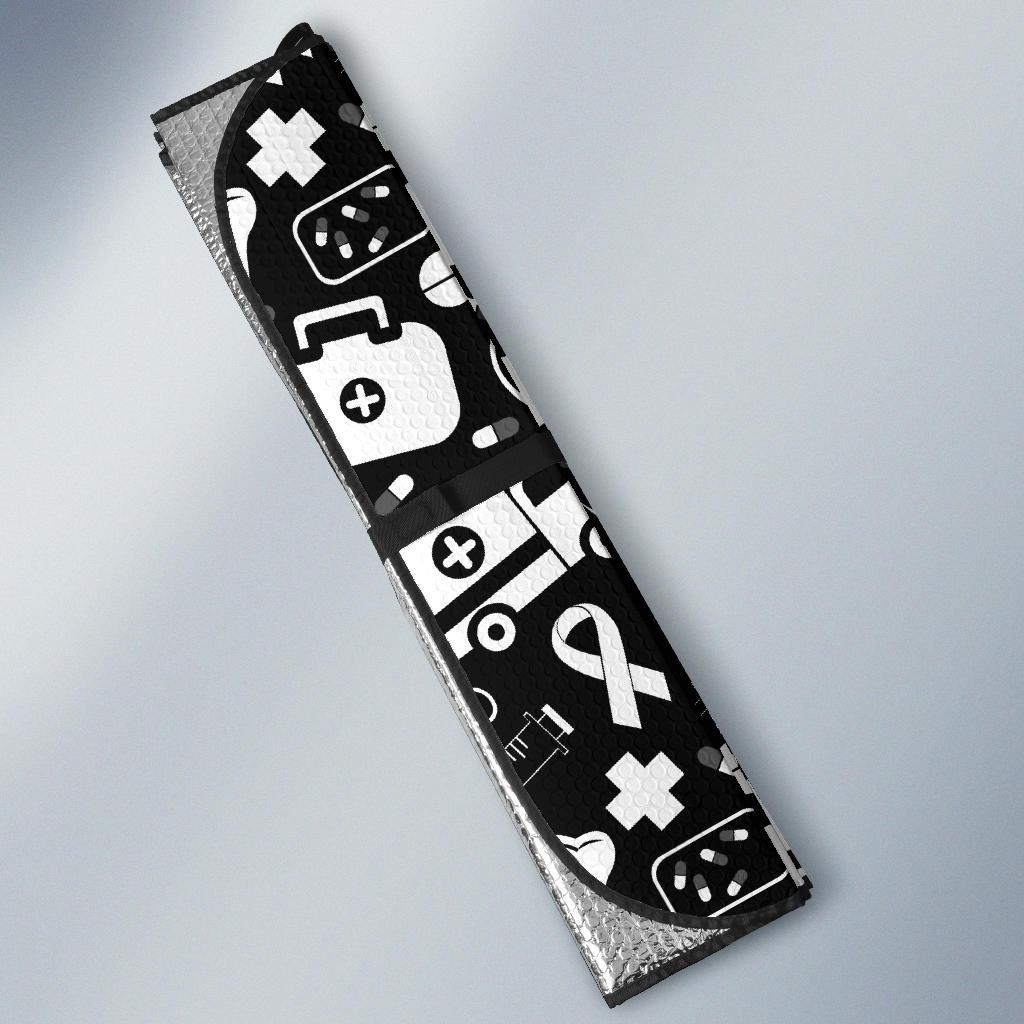 Medical Pattern Print Design 01 Car Sun Shades-JORJUNE.COM