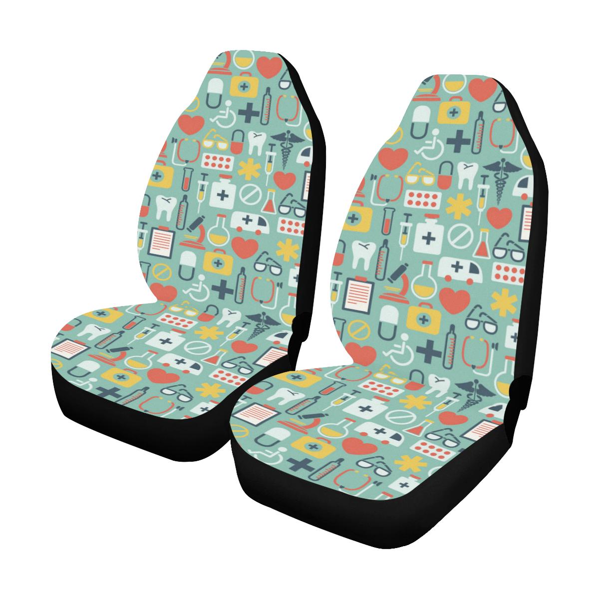 Medical Pattern Print Design 02 Car Seat Covers (Set of 2)-JORJUNE.COM