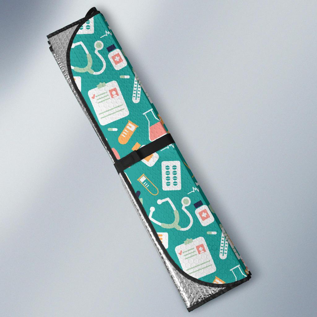Medical Pattern Print Design 03 Car Sun Shades-JORJUNE.COM
