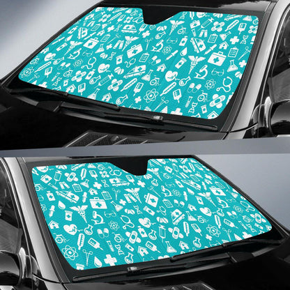 Medical Pattern Print Design 04 Car Sun Shades-JORJUNE.COM