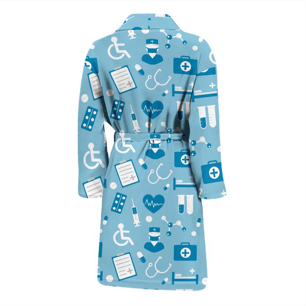 Medical Pattern Print Design 05 Men Bathrobe-JORJUNE.COM