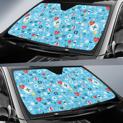Medical Pattern Print Design 06 Car Sun Shades-JORJUNE.COM