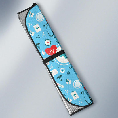 Medical Pattern Print Design 06 Car Sun Shades-JORJUNE.COM
