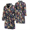 Mermaid Cartoon Pattern Print Design 03 Men Bathrobe-JORJUNE.COM