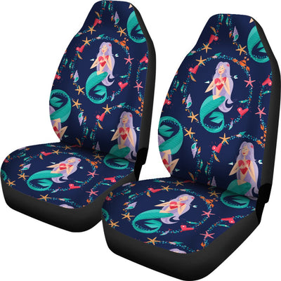 Mermaid Girl Cute Design Print Universal Fit Car Seat Covers