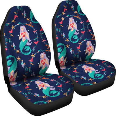 Mermaid Girl Cute Design Print Universal Fit Car Seat Covers