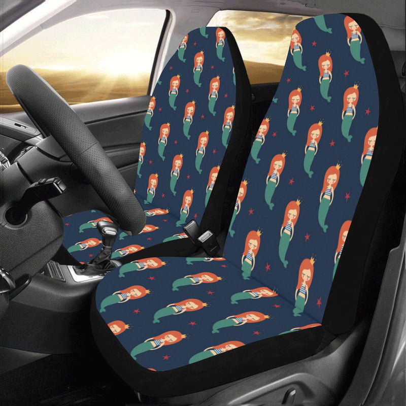 Mermaid Girl Pattern Print Design 01 Car Seat Covers (Set of 2)-JORJUNE.COM