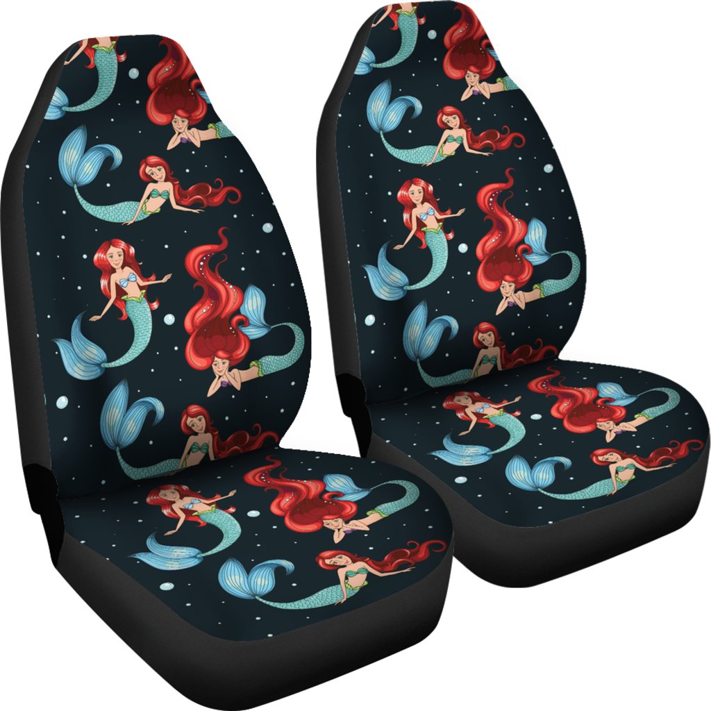 Mermaid Girl Themed Design Print Universal Fit Car Seat Covers