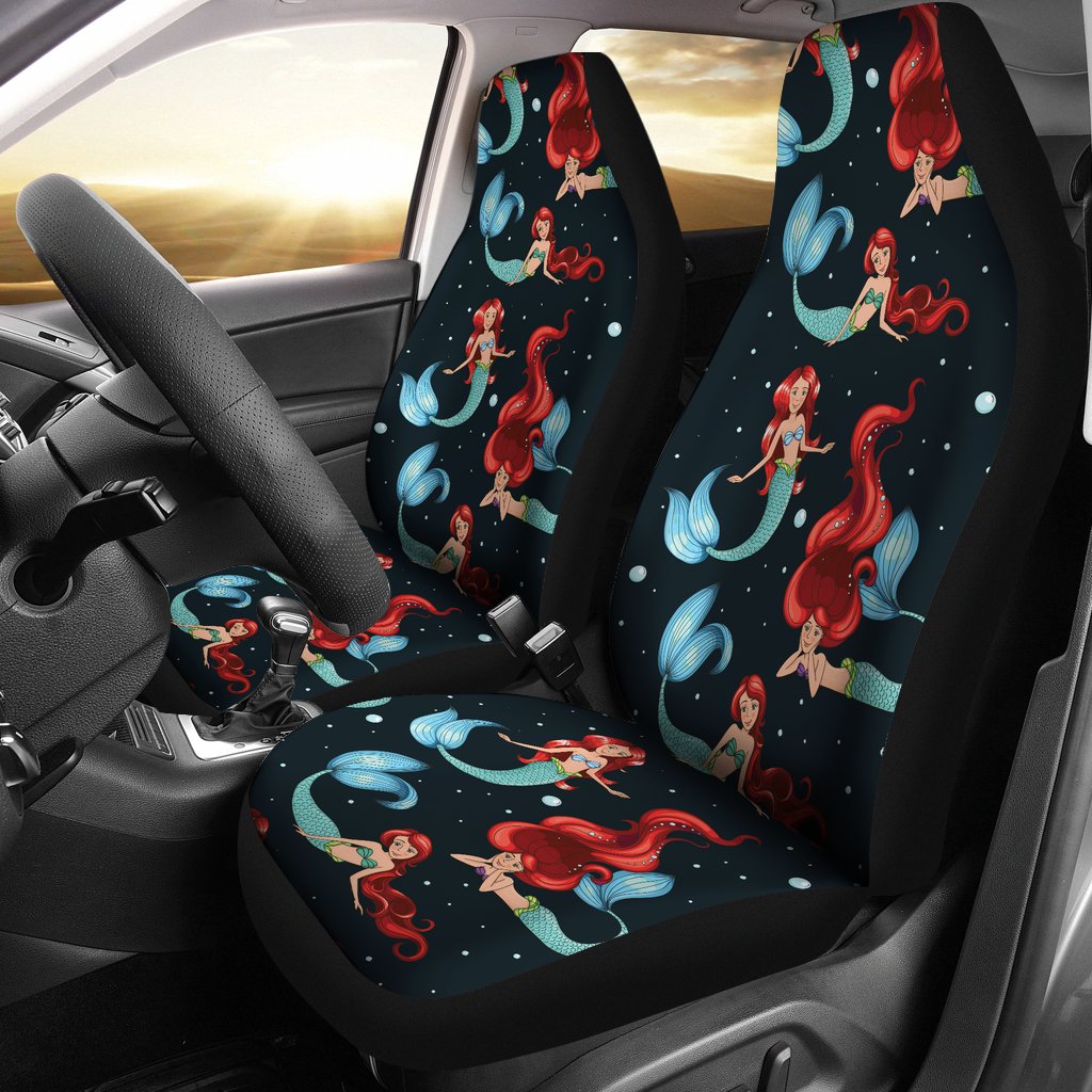 Mermaid Girl Themed Design Print Universal Fit Car Seat Covers