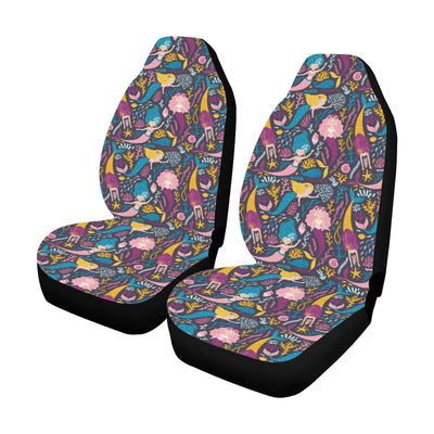 Mermaid Pattern Print Design 08 Car Seat Covers (Set of 2)-JORJUNE.COM