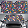 Mermaid Pattern Print Design 08 Car Sun Shades-JORJUNE.COM