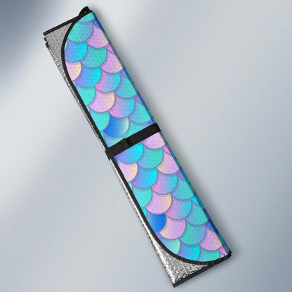 Mermaid Scales Pastel Pattern Print Design 07 Car Sun Shades-JORJUNE.COM