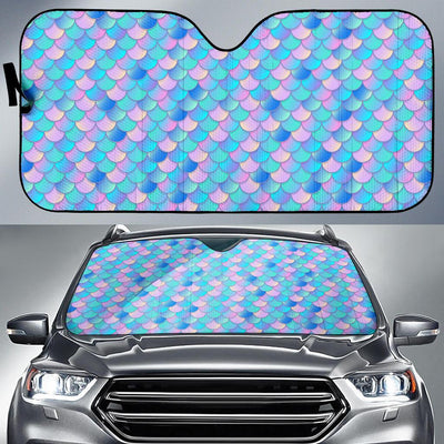 Mermaid Scales Pastel Pattern Print Design 07 Car Sun Shades-JORJUNE.COM