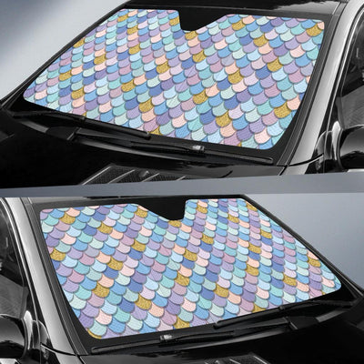 Mermaid Scales Pattern Print Design 05 Car Sun Shades-JORJUNE.COM