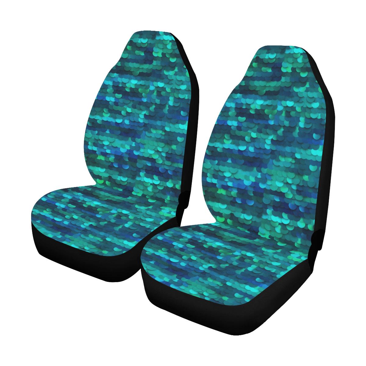 Mermaid Scales Pattern Print Design 06 Car Seat Covers (Set of 2)-JORJUNE.COM