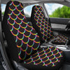 Mermaid Tail Rainbow Design Print Universal Fit Car Seat Covers