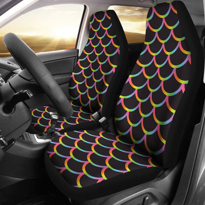 Mermaid Tail Rainbow Design Print Universal Fit Car Seat Covers