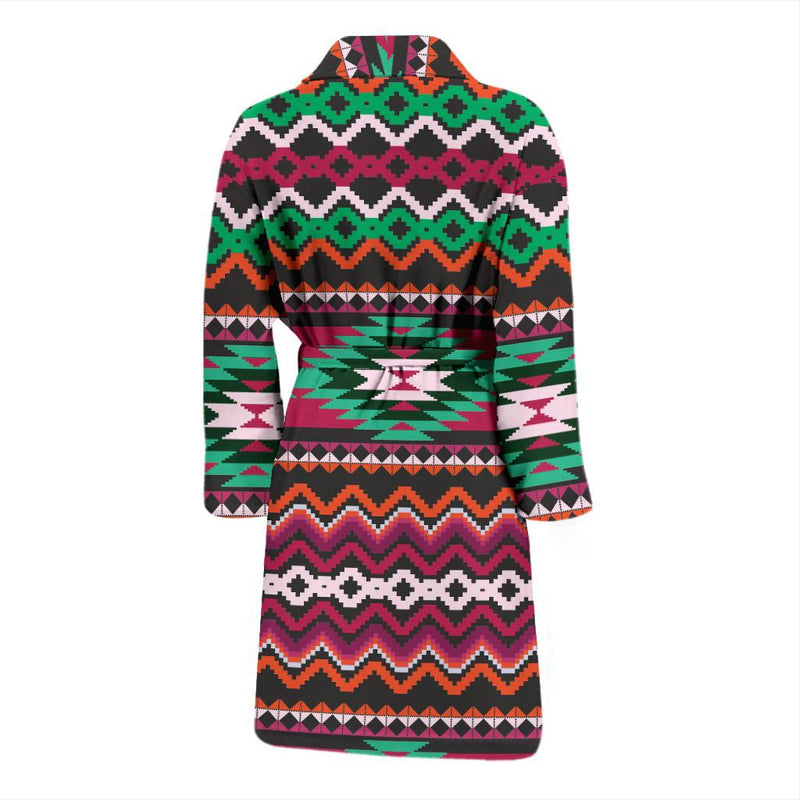 Mexican Pattern Print Design 01 Men Bathrobe-JORJUNE.COM