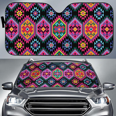 Mexican Pattern Print Design 02 Car Sun Shades-JORJUNE.COM