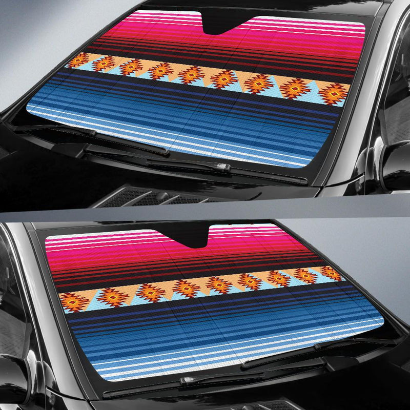 Mexican Pattern Print Design 03 Car Sun Shades-JORJUNE.COM