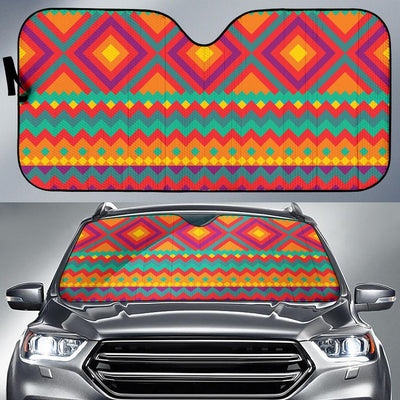 Mexican Pattern Print Design 04 Car Sun Shades-JORJUNE.COM