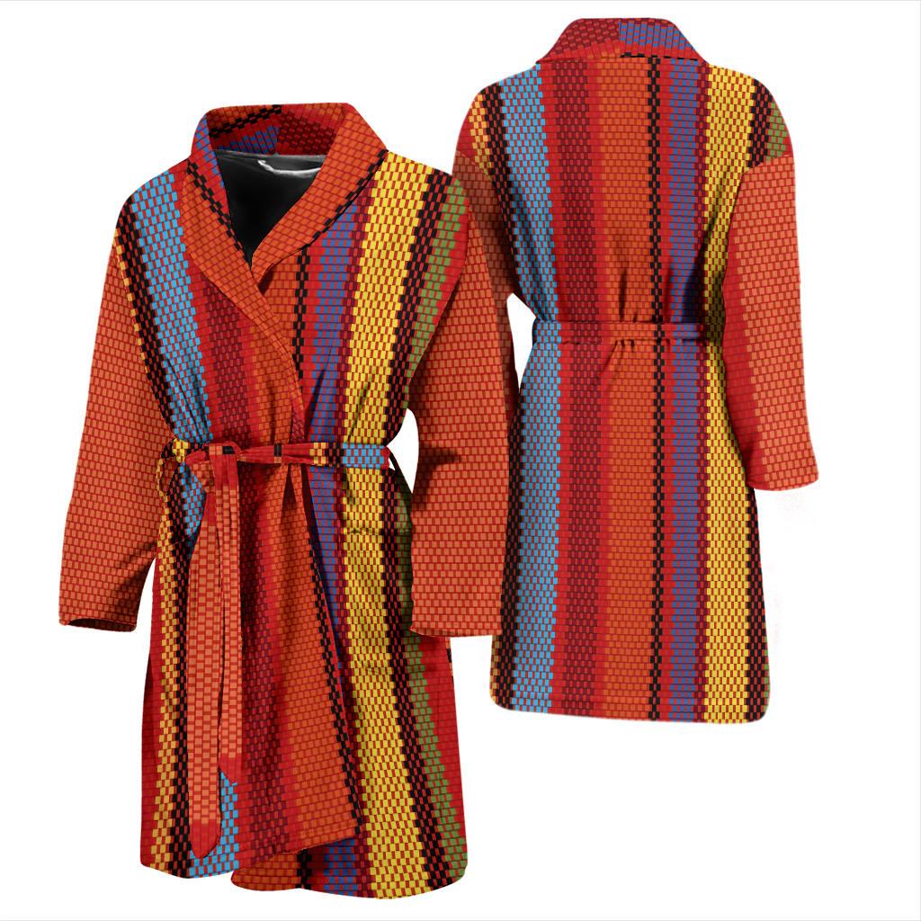 Mexican Pattern Print Design 05 Men Bathrobe-JORJUNE.COM