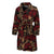 Microphone Skull Rose Pattern Print Design 02 Men Bathrobe-JORJUNE.COM