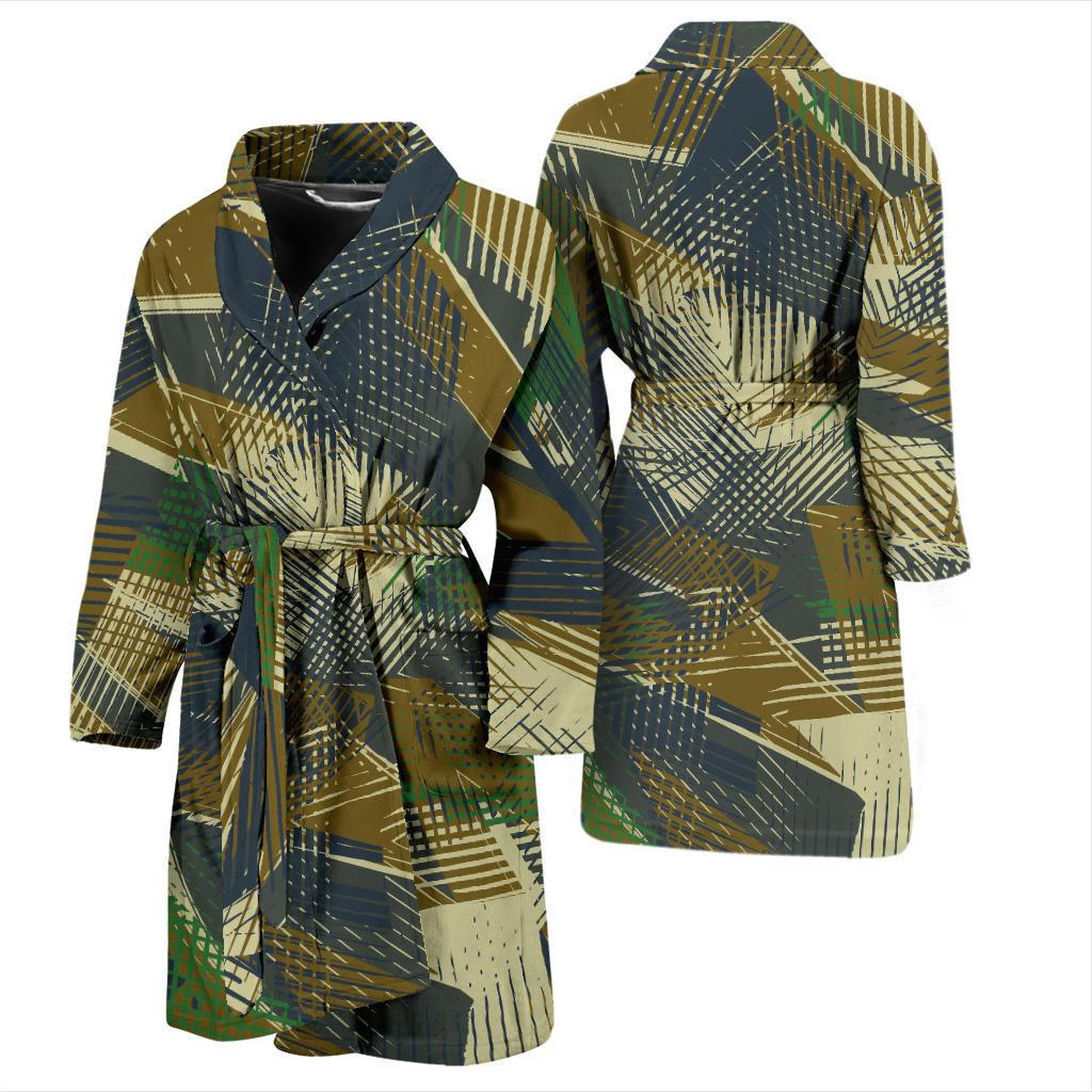 Military Camouflage Pattern Print Design 01 Men Bathrobe-JORJUNE.COM