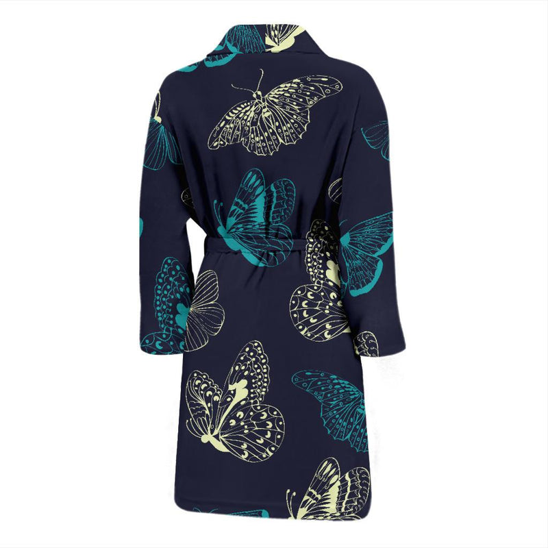 Monarch Butterfly Pattern Print Design 01 Men Bathrobe-JORJUNE.COM