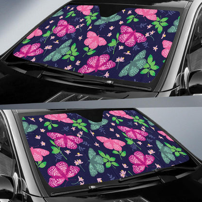 Monarch Butterfly Pattern Print Design 03 Car Sun Shades-JORJUNE.COM