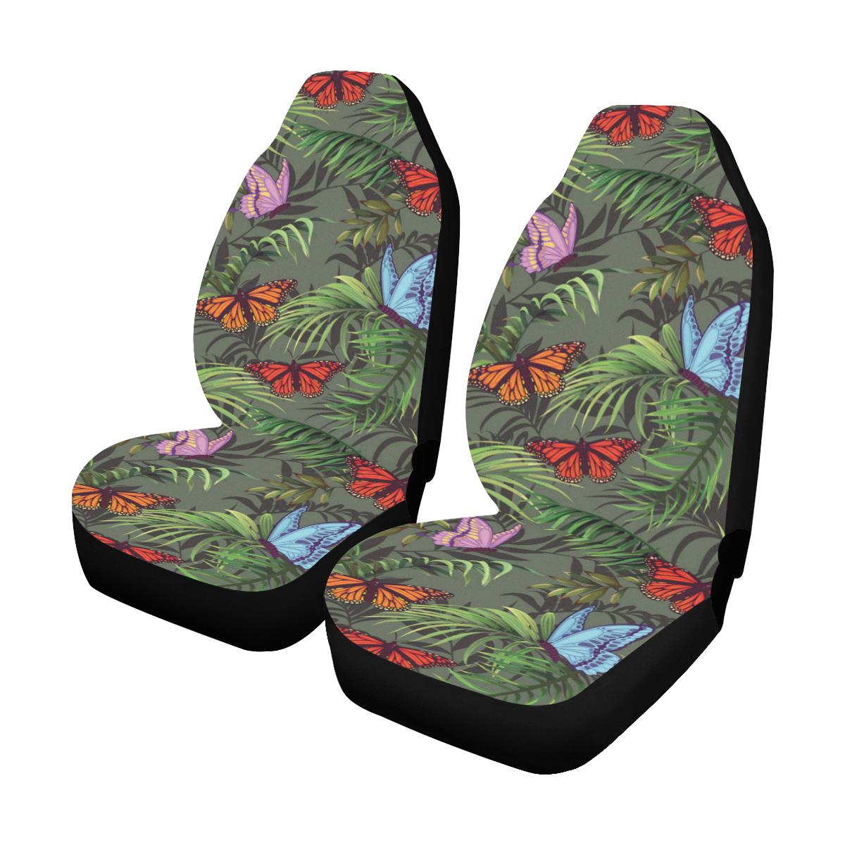 Monarch Butterfly Pattern Print Design 04 Car Seat Covers (Set of 2)-JORJUNE.COM