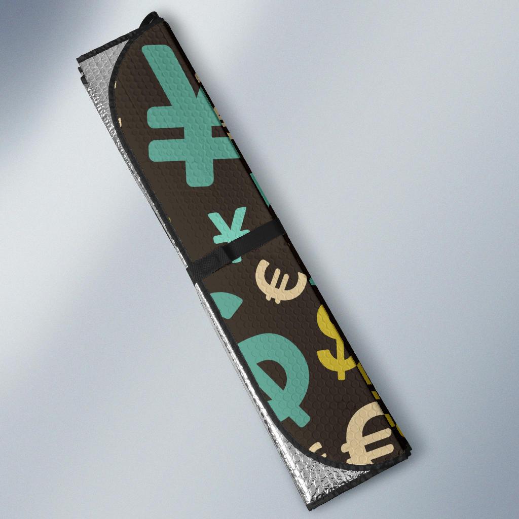 Money Pattern Print Design 01 Car Sun Shades-JORJUNE.COM